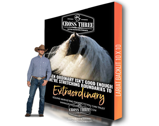 Lariat |  10' Tall Backlit Display Full Package | 10 x 10